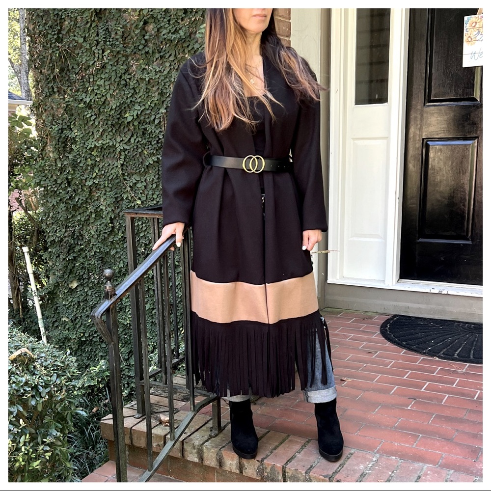Made In Italy Most Fabulous Fringe belted Coat - Picture 12 of 12